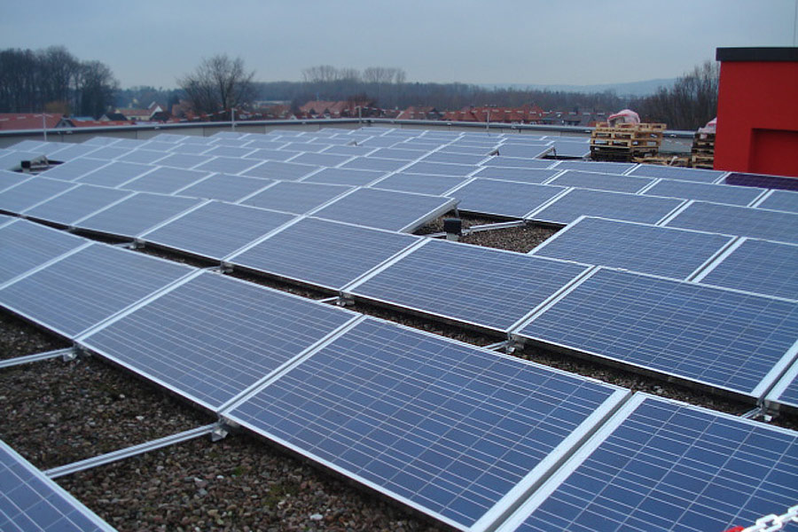 Photovoltaik auf dem Dach der Berufsbildenden Schulen in Melle